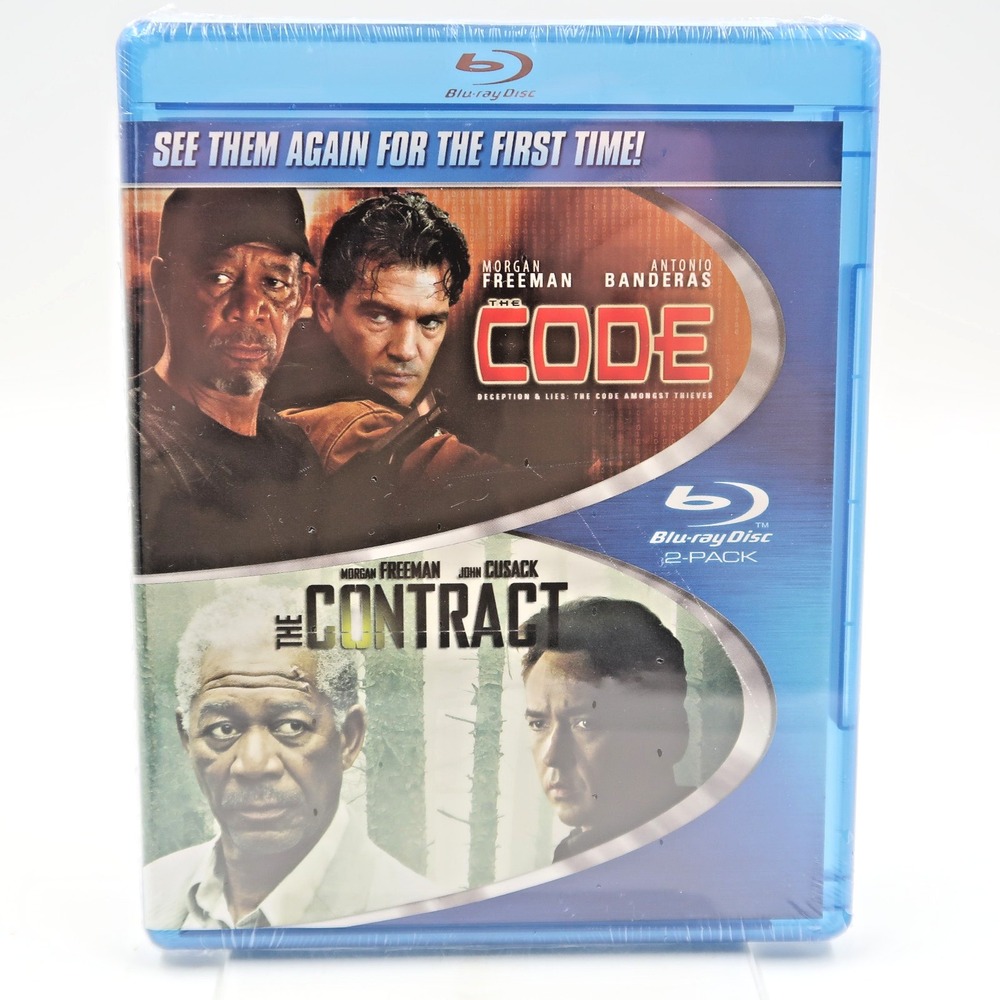 The Code / The Contract Blu-ray 2010 Sealed Morgan Freeman Antonio Banderas